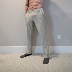 Under Armour Men's Iso-Chill Tapered Pants Beige Khaki Halo Gray -30x34